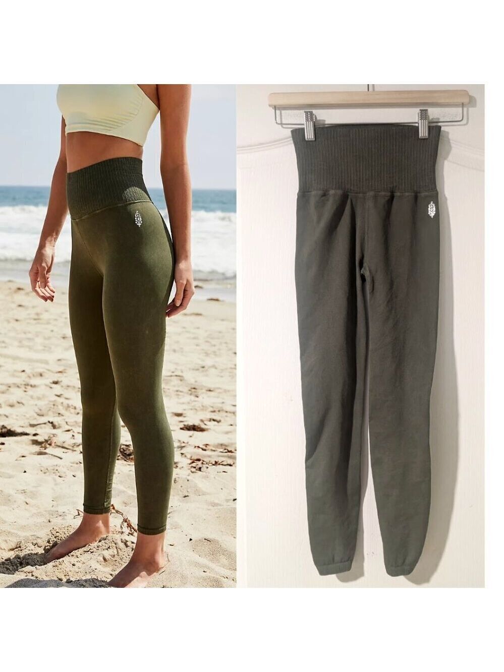 NEW FP Movement | High-Rise 7/8 Length Good Karma Leggings in Secret Moss